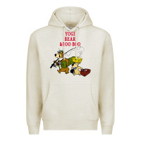 Oatmeal Heather yogi bear & boo boo Premium Hoodie - artisFamous