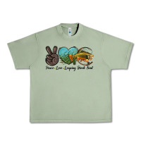 Oil Green Peace Love Leaping Brook Trout Urban Heavy Tee - LillyAllenDesigns