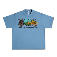 Pebble Blue Peace Love Leaping Brook Trout Urban Heavy Tee - LillyAllenDesigns