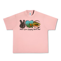 Salmon Peace Love Leaping Brook Trout Urban Heavy Tee - LillyAllenDesigns