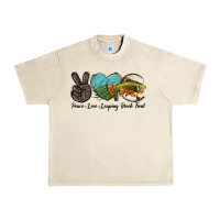 Sandshell Peace Love Leaping Brook Trout Urban Heavy Tee - LillyAllenDesigns