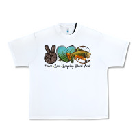 White Peace Love Leaping Brook Trout Urban Heavy Tee - LillyAllenDesigns