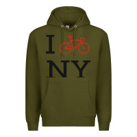 Army Green i bike ny funny bike Premium Hoodie - artisFamous