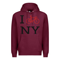 Burgundy i bike ny funny bike Premium Hoodie - artisFamous