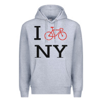 Heather Grey i bike ny funny bike Premium Hoodie - artisFamous