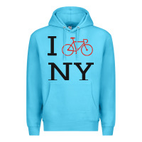 Ocean Blue i bike ny funny bike Premium Hoodie - artisFamous