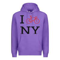 Purple i bike ny funny bike Premium Hoodie - artisFamous