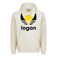 Oatmeal Heather logan Premium Hoodie - artisFamous