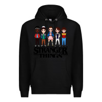 Black stranger kids Premium Hoodie - artisFamous