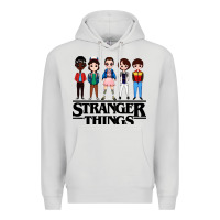 Dove Grey stranger kids Premium Hoodie - artisFamous