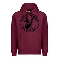 Burgundy cowboy fast draw association Premium Hoodie - artisFamous