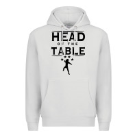 Dove Grey head of the table Premium Hoodie - artisFamous