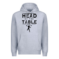 Heather Grey head of the table Premium Hoodie - artisFamous
