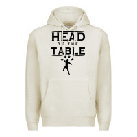 Oatmeal Heather head of the table Premium Hoodie - artisFamous