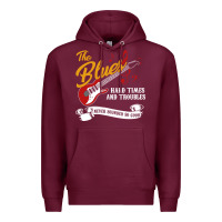 Burgundy the blues music Premium Hoodie - artisFamous