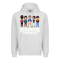 Dove Grey stranger kids Premium Hoodie - artisFamous
