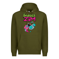Army Green Invader Zim Gir Premium Hoodie - artisFamous