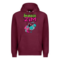 Burgundy Invader Zim Gir Premium Hoodie - artisFamous