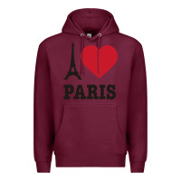 Burgundy i love paris eiffel tower funny Premium Hoodie - artisFamous