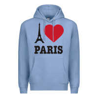 Colony Blue i love paris eiffel tower funny Premium Hoodie - artisFamous