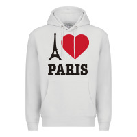 Dove Grey i love paris eiffel tower funny Premium Hoodie - artisFamous