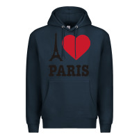 Navy i love paris eiffel tower funny Premium Hoodie - artisFamous