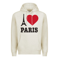 Oatmeal Heather i love paris eiffel tower funny Premium Hoodie - artisFamous
