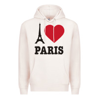 Pale Pink i love paris eiffel tower funny Premium Hoodie - artisFamous
