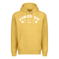 Antique Gold fired up garage Premium Hoodie - artisFamous