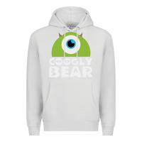 Dove Grey googly bear Premium Hoodie - artisFamous