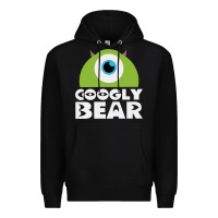 Black googly bear Premium Hoodie - artisFamous