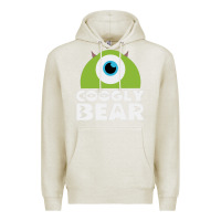 Oatmeal Heather googly bear Premium Hoodie - artisFamous