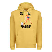 Antique Gold wonder woman sorry can't Premium Hoodie - artisFamous