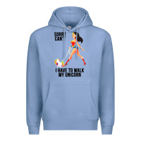 Colony Blue wonder woman sorry can't Premium Hoodie - artisFamous