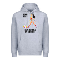 Heather Grey wonder woman sorry can't Premium Hoodie - artisFamous