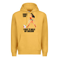 Mustard wonder woman sorry can't Premium Hoodie - artisFamous