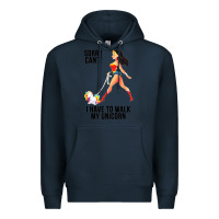 Navy wonder woman sorry can't Premium Hoodie - artisFamous