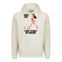 Oatmeal Heather wonder woman sorry can't Premium Hoodie - artisFamous