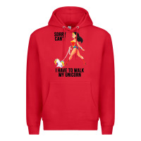Red wonder woman sorry can't Premium Hoodie - artisFamous