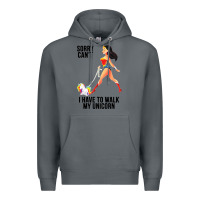 Rock wonder woman sorry can't Premium Hoodie - artisFamous