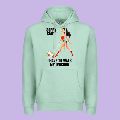 Wonder Woman Sorry Can't Premium Hoodie Designed By Artisfamous