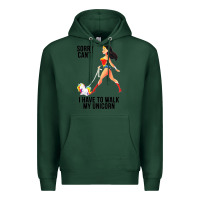 Sports Green wonder woman sorry can't Premium Hoodie - artisFamous