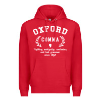 Red funny english grammar nerd Premium Hoodie - artisFamous