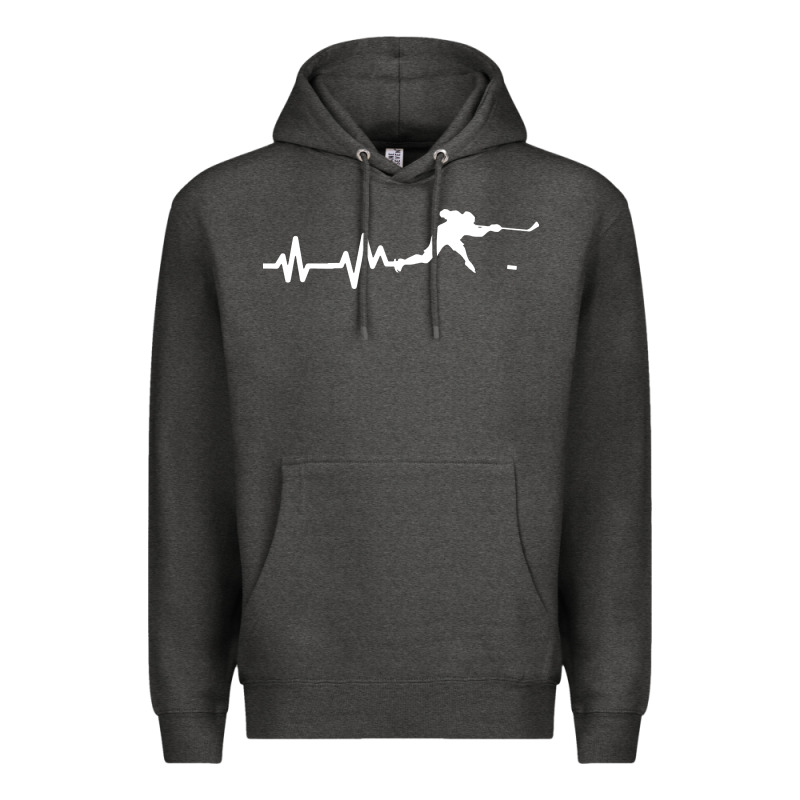 Hockey Player Heartbeat Ice Premium Hoodie by artisFamous | Teevron