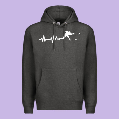 Hockey Player Heartbeat Ice Premium Hoodie Designed By Artisfamous