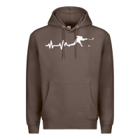 Coffee hockey player heartbeat ice Premium Hoodie - artisFamous