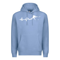 Colony Blue hockey player heartbeat ice Premium Hoodie - artisFamous