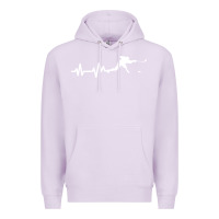 Lilac hockey player heartbeat ice Premium Hoodie - artisFamous