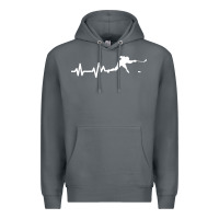 Rock hockey player heartbeat ice Premium Hoodie - artisFamous