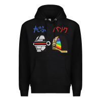 Black DAFTPUNK Japanese Premium Hoodie - artisFamous